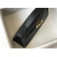 Hermes Kelly Pochette Clutch Bag In Black Epsom Leather