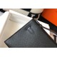 Hermes Kelly Pochette Clutch Bag In Black Epsom Leather