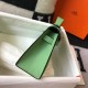 Hermes Kelly Pochette Clutch Bag In Vert Criquet Epsom Leather