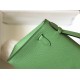 Hermes Kelly Pochette Clutch Bag In Vert Criquet Epsom Leather