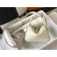 Hermes Lindy Mini Bag In Craie Clemence Leather GHW