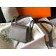 Hermes Lindy Mini Bag In Etain Clemence Leather GHW