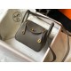 Hermes Lindy Mini Bag In Etain Clemence Leather GHW