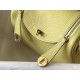 Hermes Lindy Mini Bag In Jaune Poussin Clemence Leather GHW