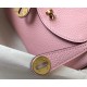 Hermes Lindy Mini Bag In Pink Clemence Leather GHW