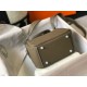 Hermes Lindy Mini Bag In Taupe Clemence Leather PHW