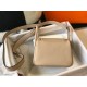 Hermes Lindy Mini Bag In Trench Clemence Leather GHW