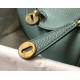 Hermes Lindy Mini Bag In Vert Amande Clemence Leather GHW