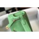 Hermes Lindy Mini Bag In Vert Criquet Clemence Leather GHW