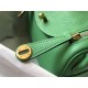 Hermes Lindy Mini Bag In Vert Criquet Clemence Leather GHW