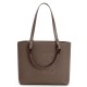 Loewe Anagram Small Tote In Taupe Grained Calfskin