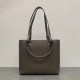 Loewe Anagram Small Tote In Taupe Grained Calfskin