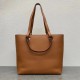 Loewe Anagram Medium Tote Bag In Brown Calfskin