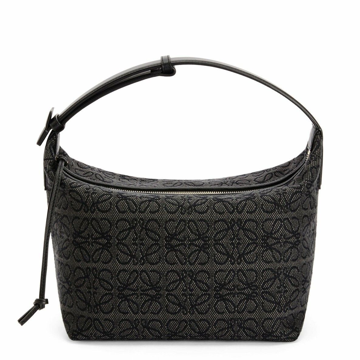 Loewe Cubi Medium Bag in Black Anagram Jacquard