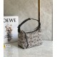 Loewe Cubi Medium Bag in White Anagram Jacquard