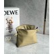 Loewe Mini Flamenco Clutch Bag in Clay Green Nappa Calfskin