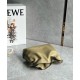 Loewe Mini Flamenco Clutch Bag in Clay Green Nappa Calfskin