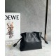 Loewe Mini Flamenco Clutch Bag in Black Nappa Calfskin