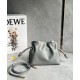 Loewe Mini Flamenco Clutch Bag in Pearl Grey Nappa Calfskin