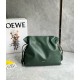 Loewe Flamenco Clutch Bag in Bottle Green Nappa Calfskin