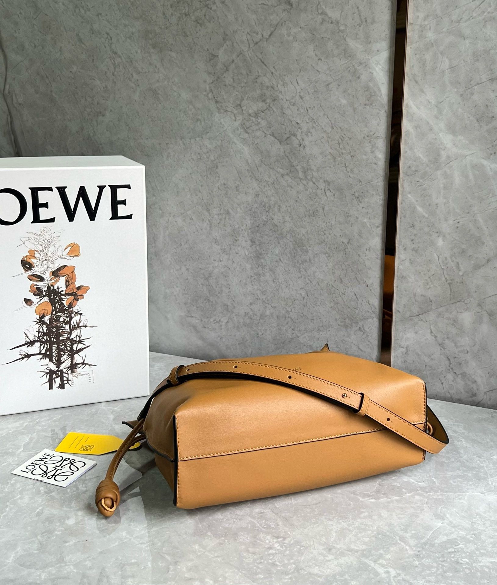 Loewe Flamenco Clutch Bag in Warm Desert Nappa Calfskin