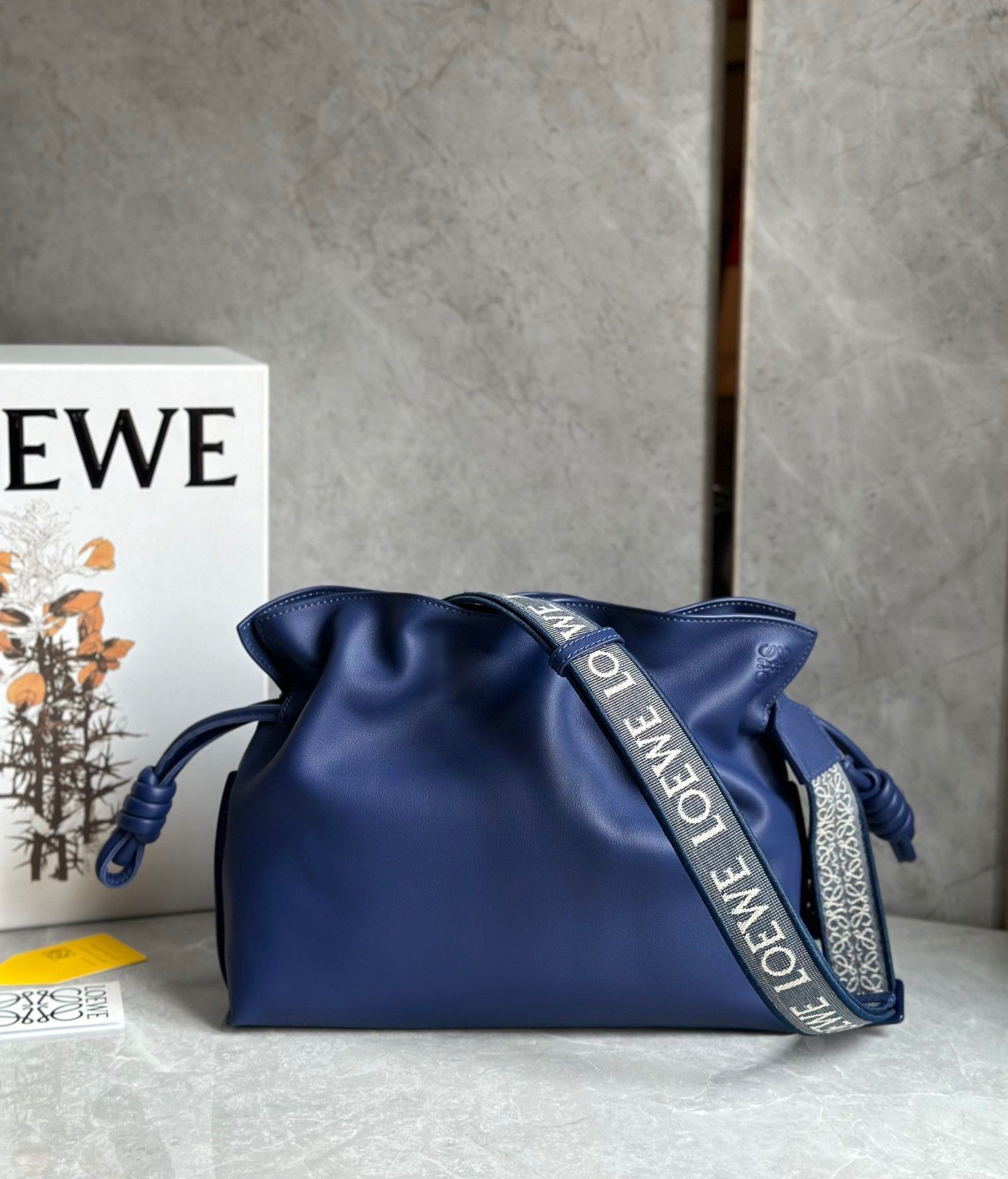 Loewe Flamenco Clutch Bag In Dark Purple Leather