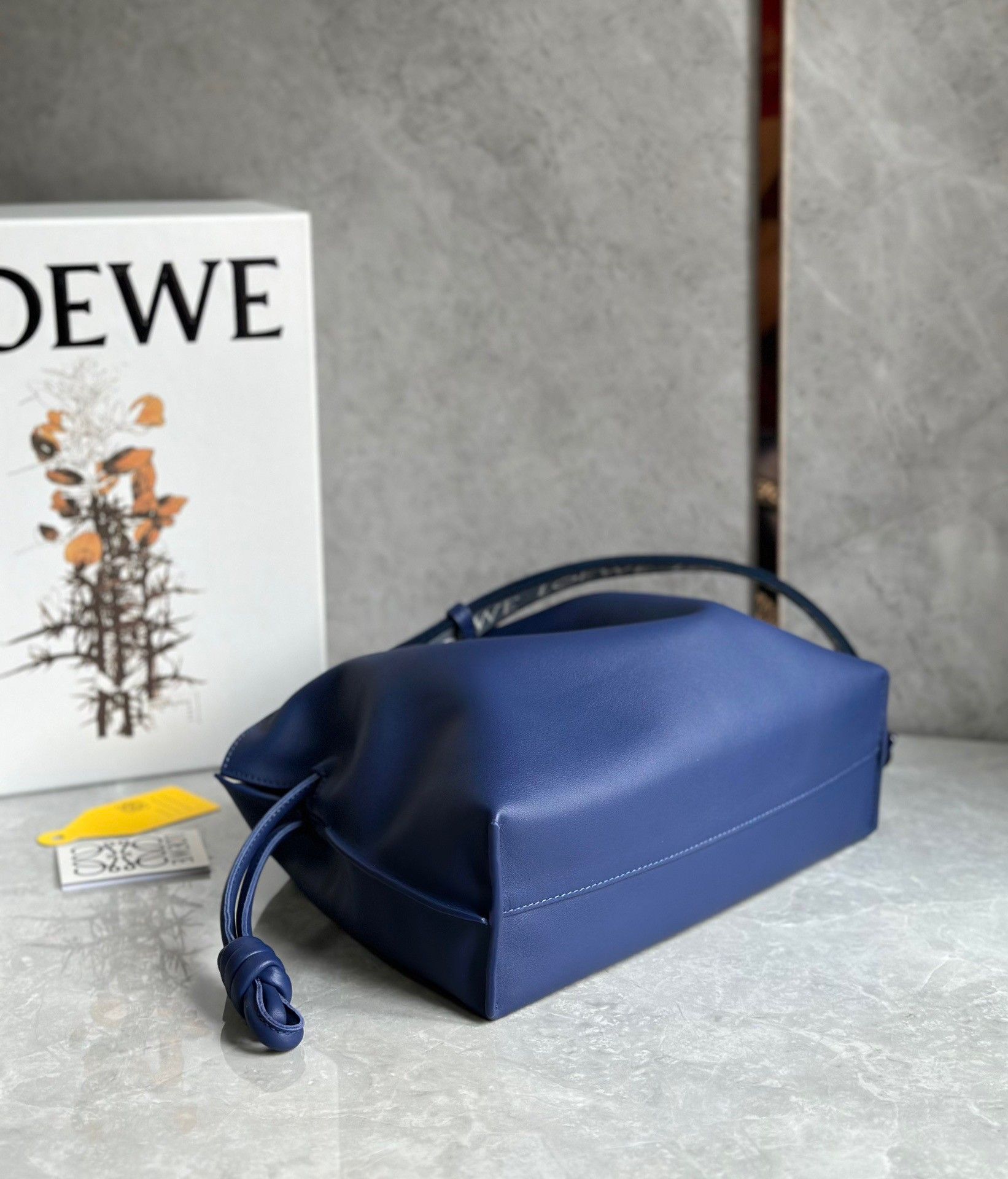 Loewe Flamenco Clutch Bag In Dark Purple Leather