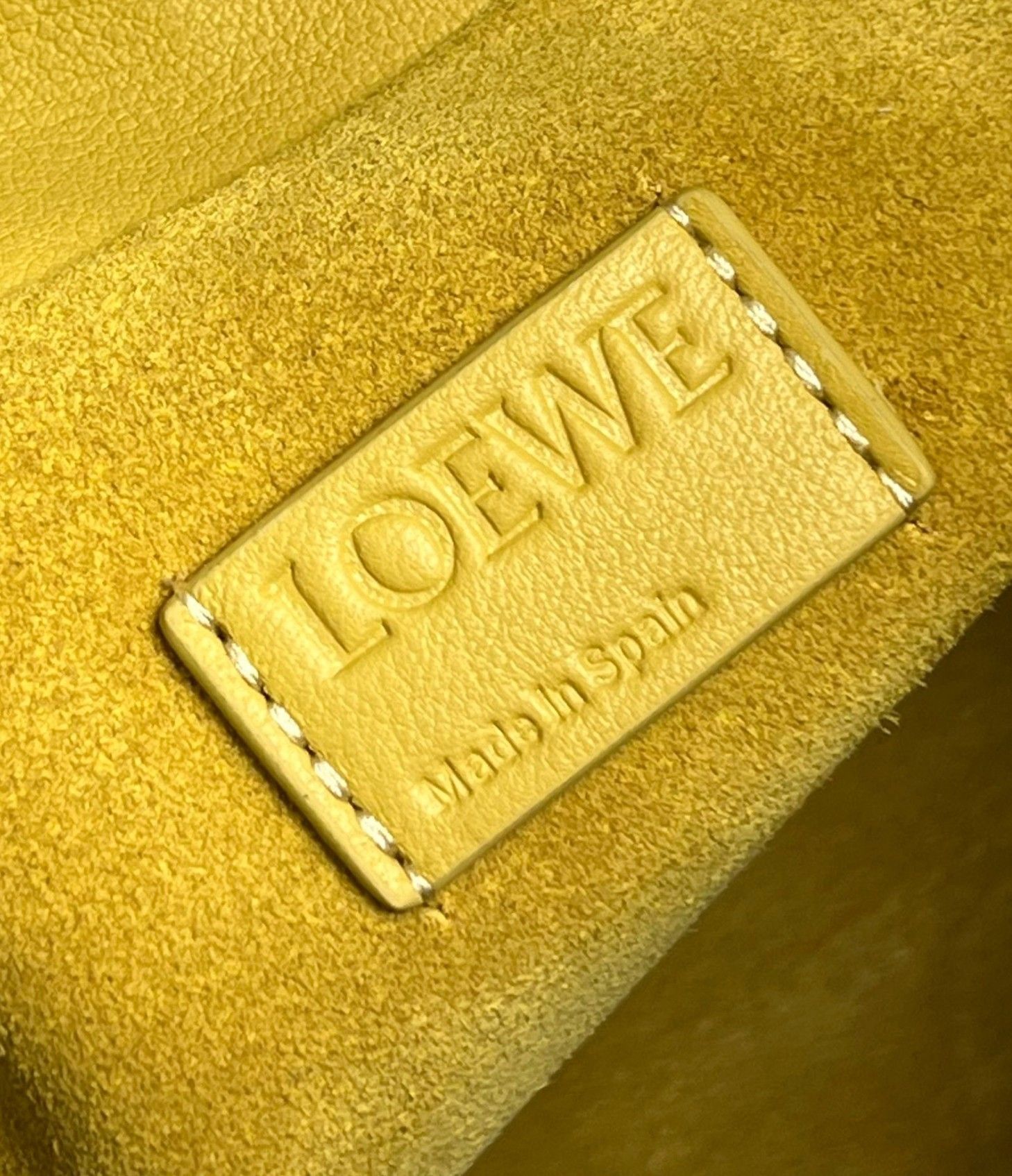 Loewe Flamenco Clutch Bag In Pale Yellow Leather