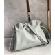 Loewe Flamenco Clutch Bag In Ash Grey Calfskin