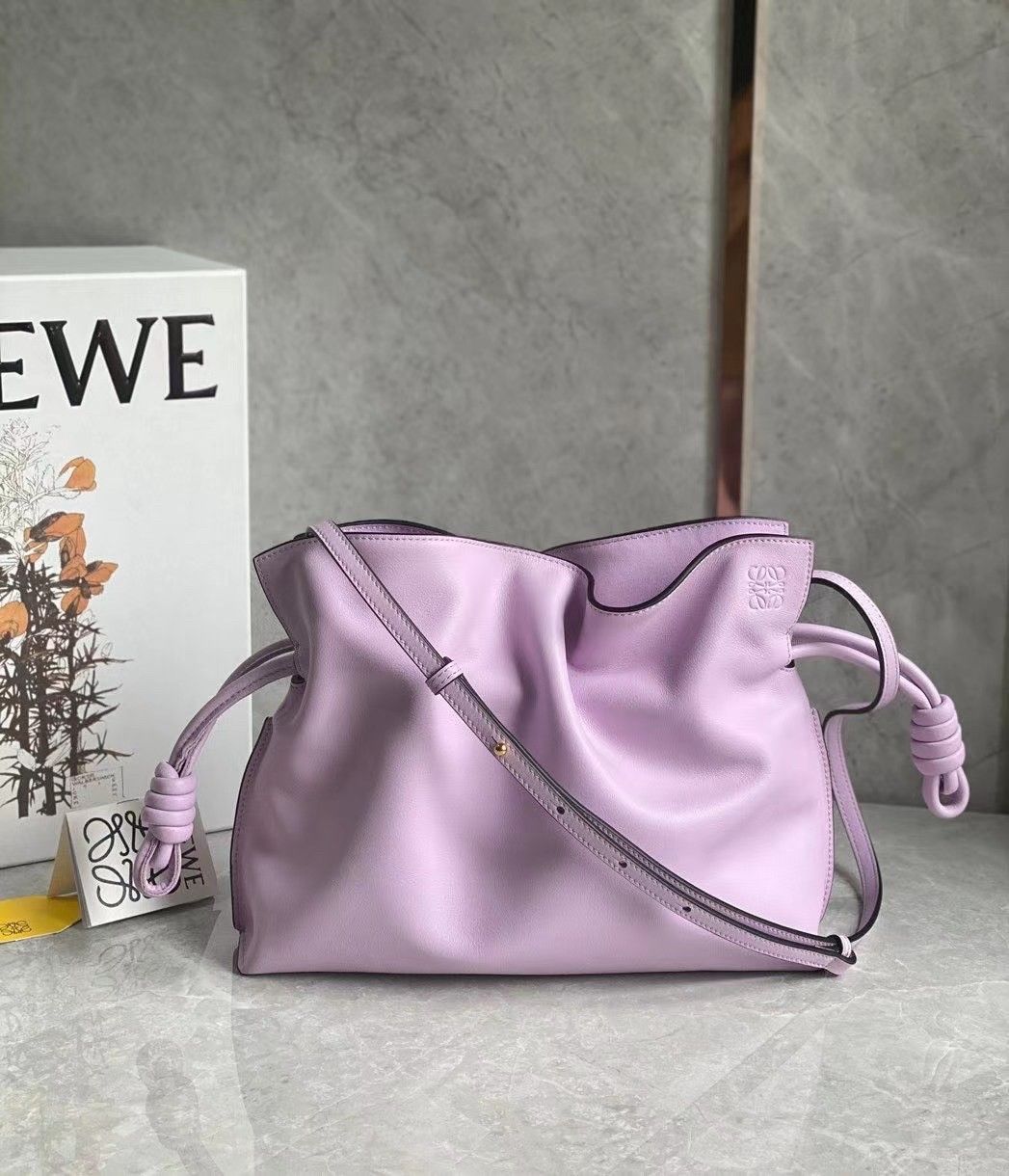 Loewe Flamenco Clutch Bag In Bloom Orchid Calfskin