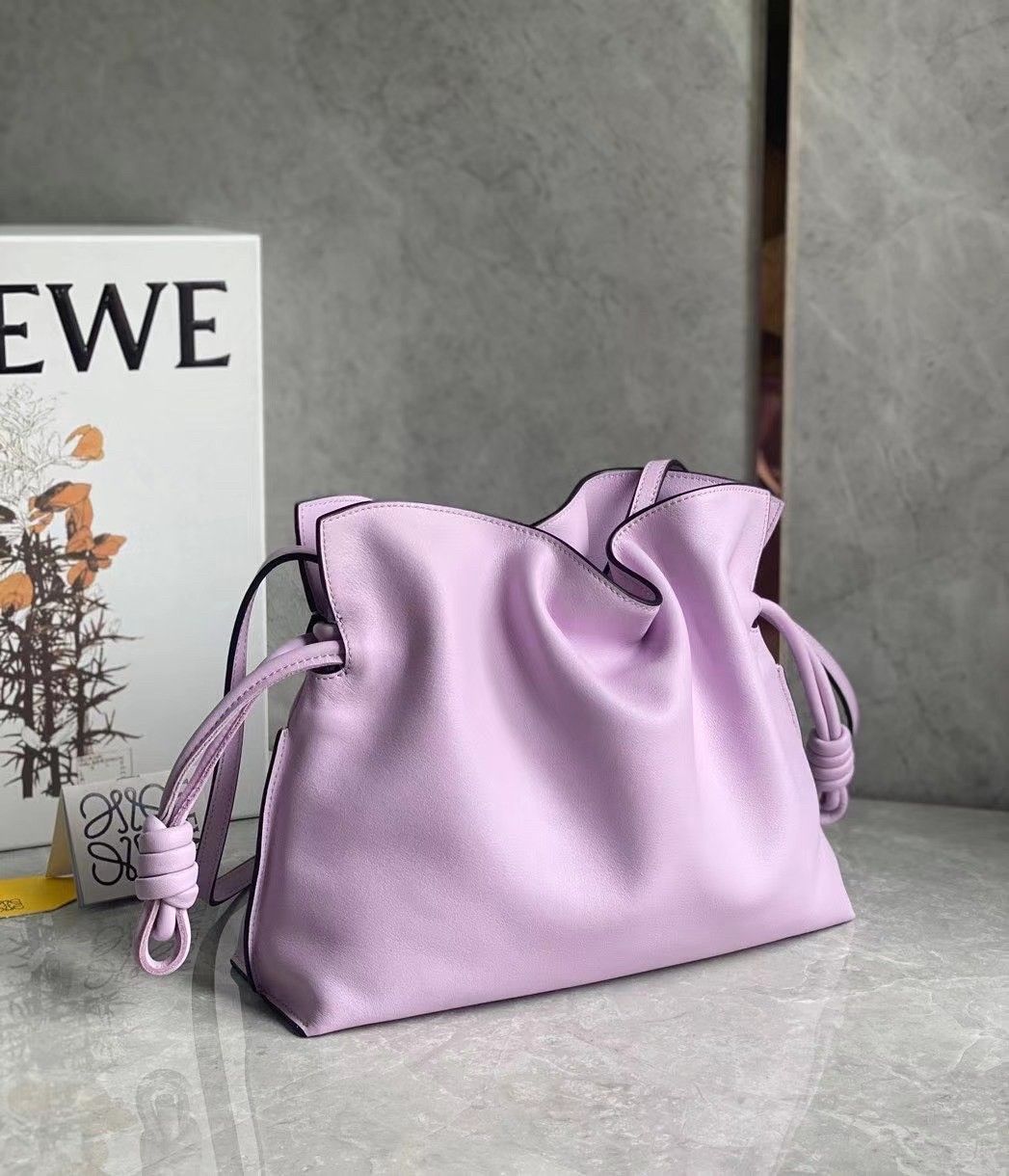 Loewe Flamenco Clutch Bag In Bloom Orchid Calfskin