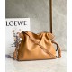 Loewe Flamenco Clutch Bag In Brown Calfskin