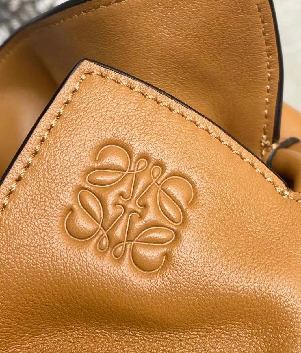 Loewe Flamenco Clutch Bag In Brown Calfskin