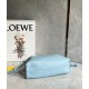 Loewe Flamenco Clutch Bag In Dusty Blue Calfskin