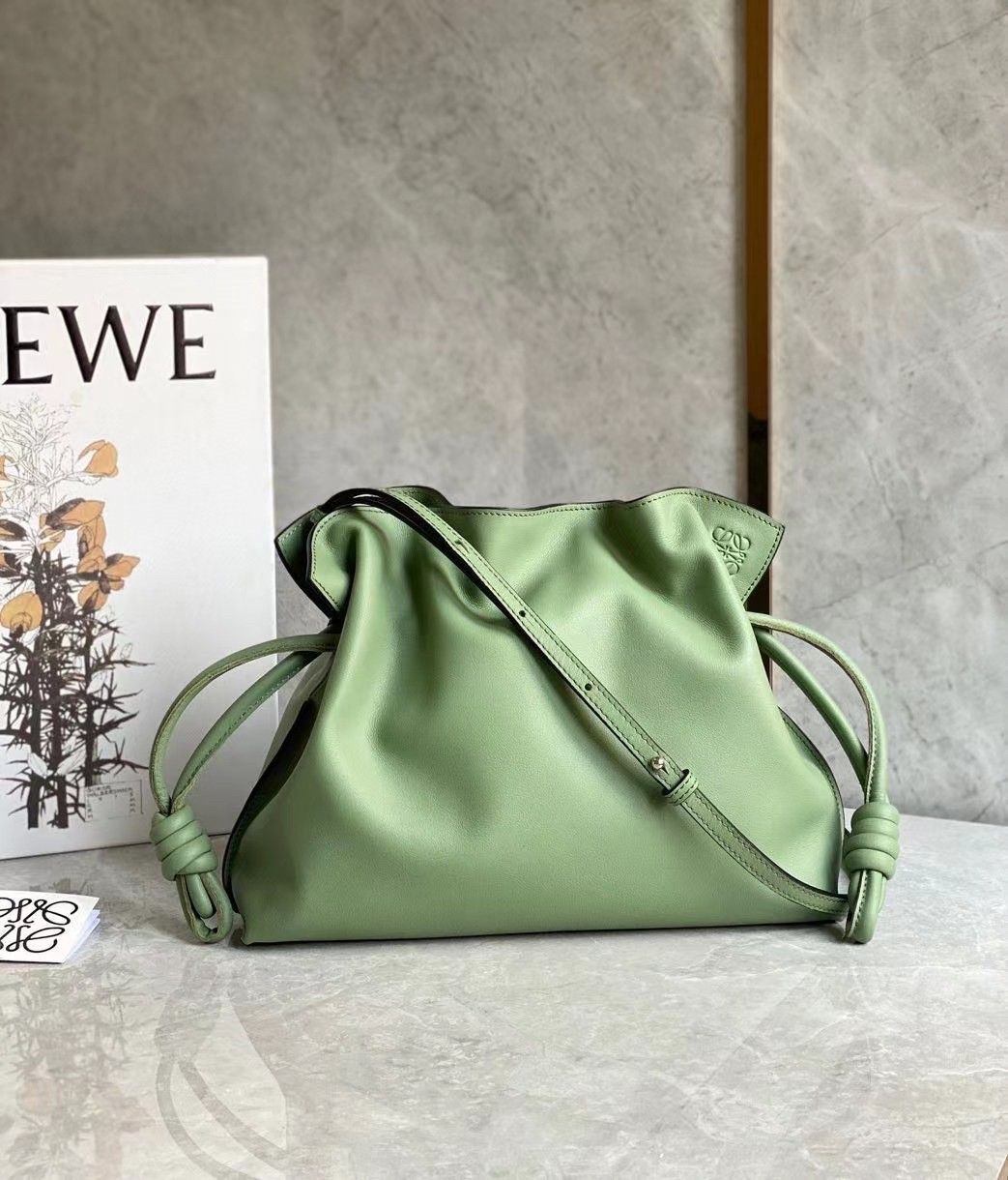 Loewe Flamenco Clutch Bag In Rosemary Calfskin