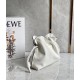 Loewe Flamenco Clutch Bag In White Calfskin