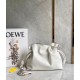 Loewe Flamenco Clutch Bag In White Calfskin