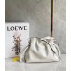 Loewe Flamenco Clutch Bag In White Calfskin