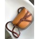 Loewe Gate Small Bag In Amber-Grey Calfskin and Jacquard