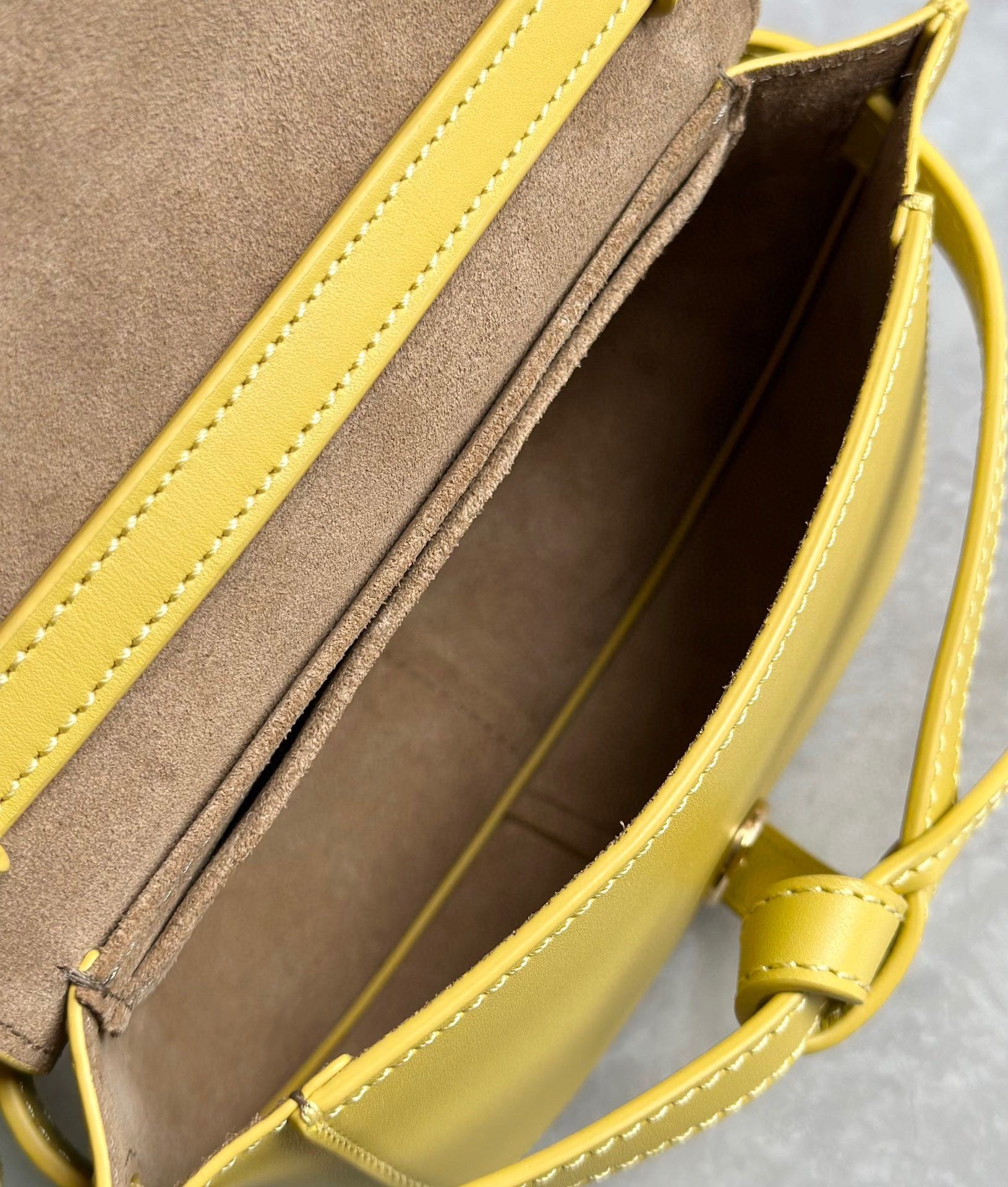 Loewe Gate Dual Mini Bag in Yellow Calfskin