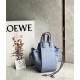 Loewe Mini Hammock Drawstring Bag In Blue Calfskin