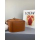 Loewe Mini Hammock Drawstring Bag In Brown Calfskin