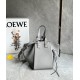 Loewe Compact Hammock Bag in Pearl Grey Grained Calfskin