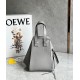 Loewe Compact Hammock Bag in Pearl Grey Grained Calfskin