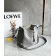 Loewe Compact Hammock Bag in Pearl Grey Grained Calfskin