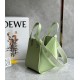 Loewe Compact Hammock Bag in Lime Green Satin Calfskin