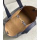 Loewe Hammock Nugget Bag In Navy Blue Calfskin