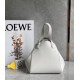 Loewe Hammock Nugget Bag In White Calfskin