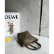 Loewe Mini Puzzle Fold Tote Bag in Dark Green Calfskin