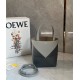 Loewe Mini Puzzle Fold Tote Bag in Grey-Dark Grey Calfskin